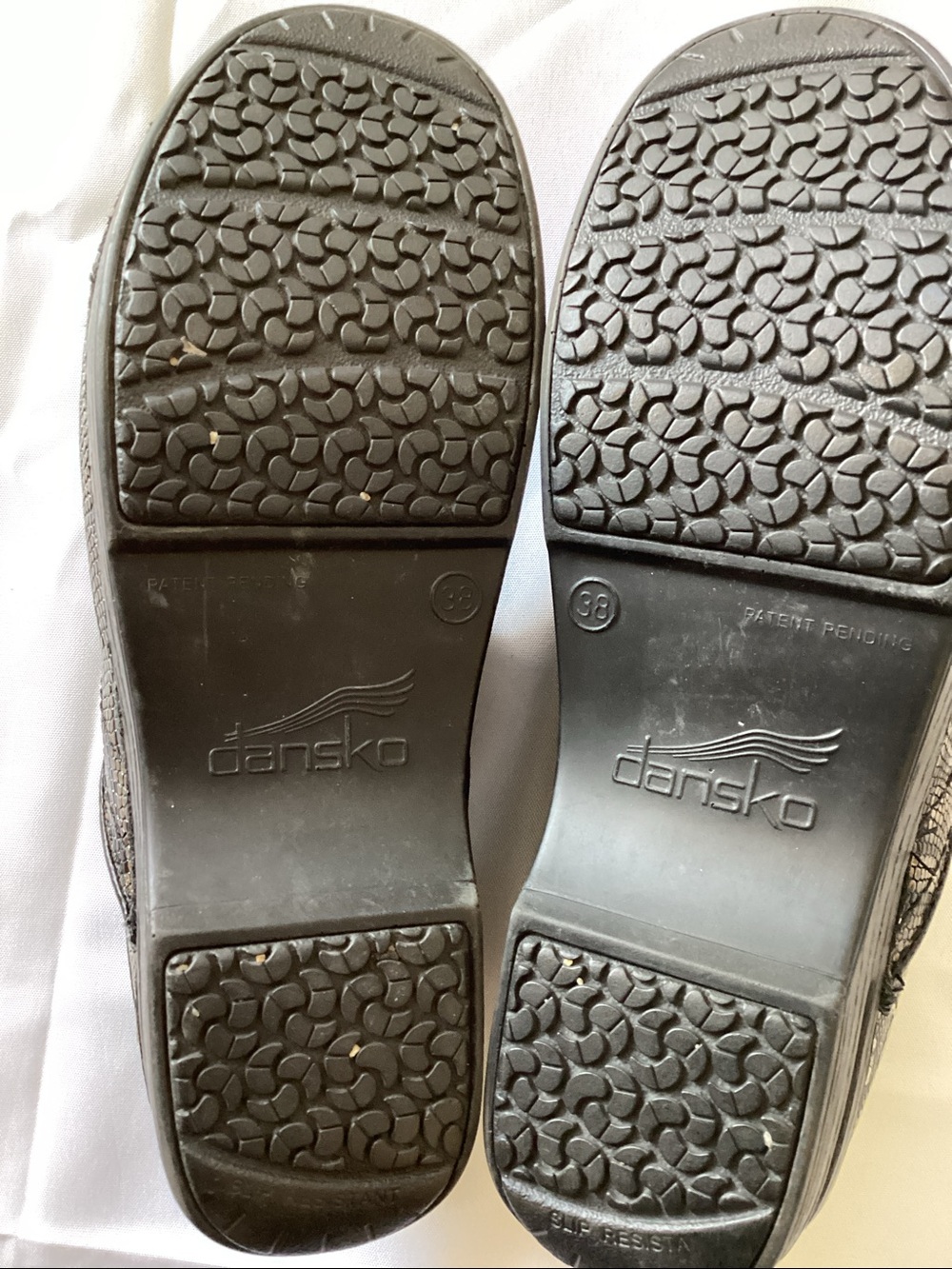 Dansko Snake Print Clog Shoes in Black and Metallic Bronze sz 38 US 7.5_8 - Picture 4 of 4
